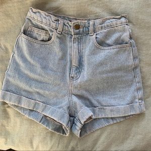 American Apparel High Waisted Denim Shorts